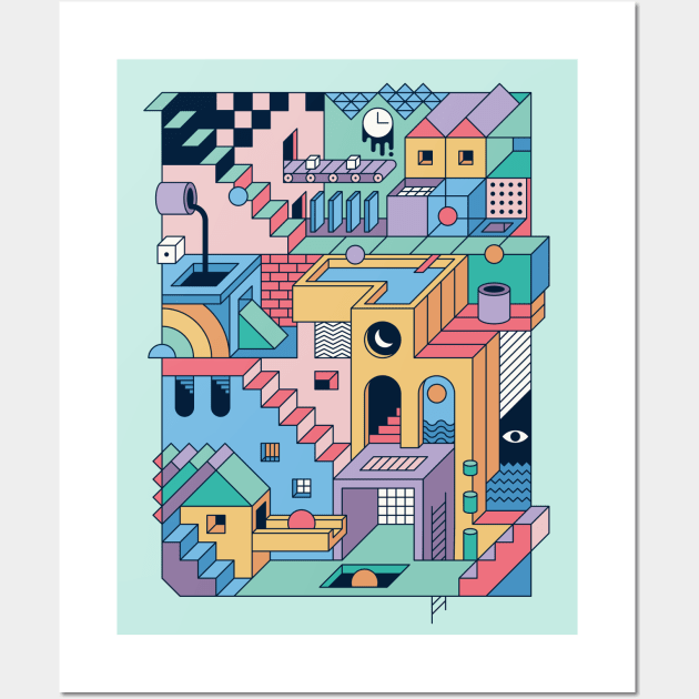 80s Escher Wall Art by Thepapercrane